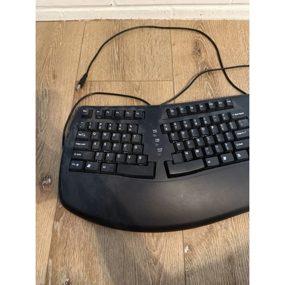 Belkin ErgoBoard Pro Keyboard F8E887‑BLK USB Ergonomic Black – Tested
